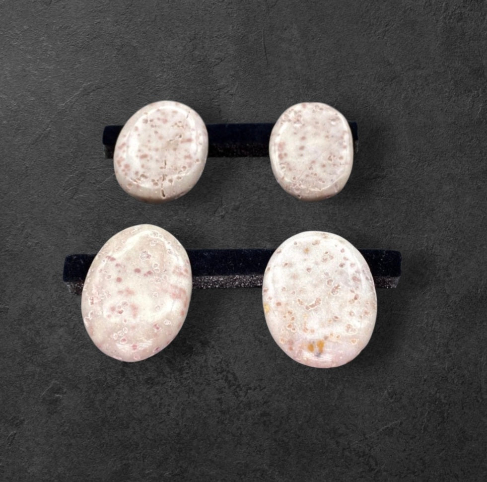 Carved- Cinnabrite Cabochons