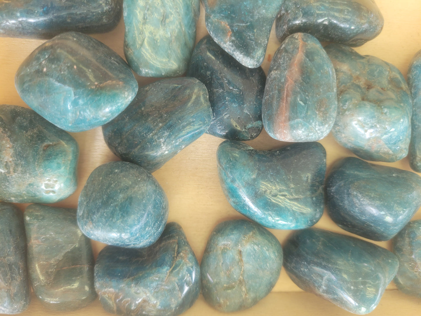 Tumbled- Madagascar Blue Apatite (Dark)