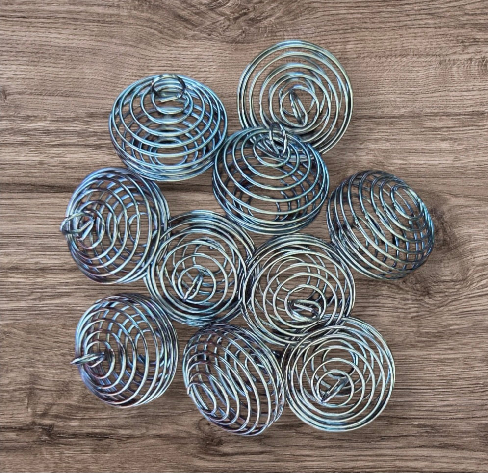 Necklace- Spiral Cage Crystal Holder