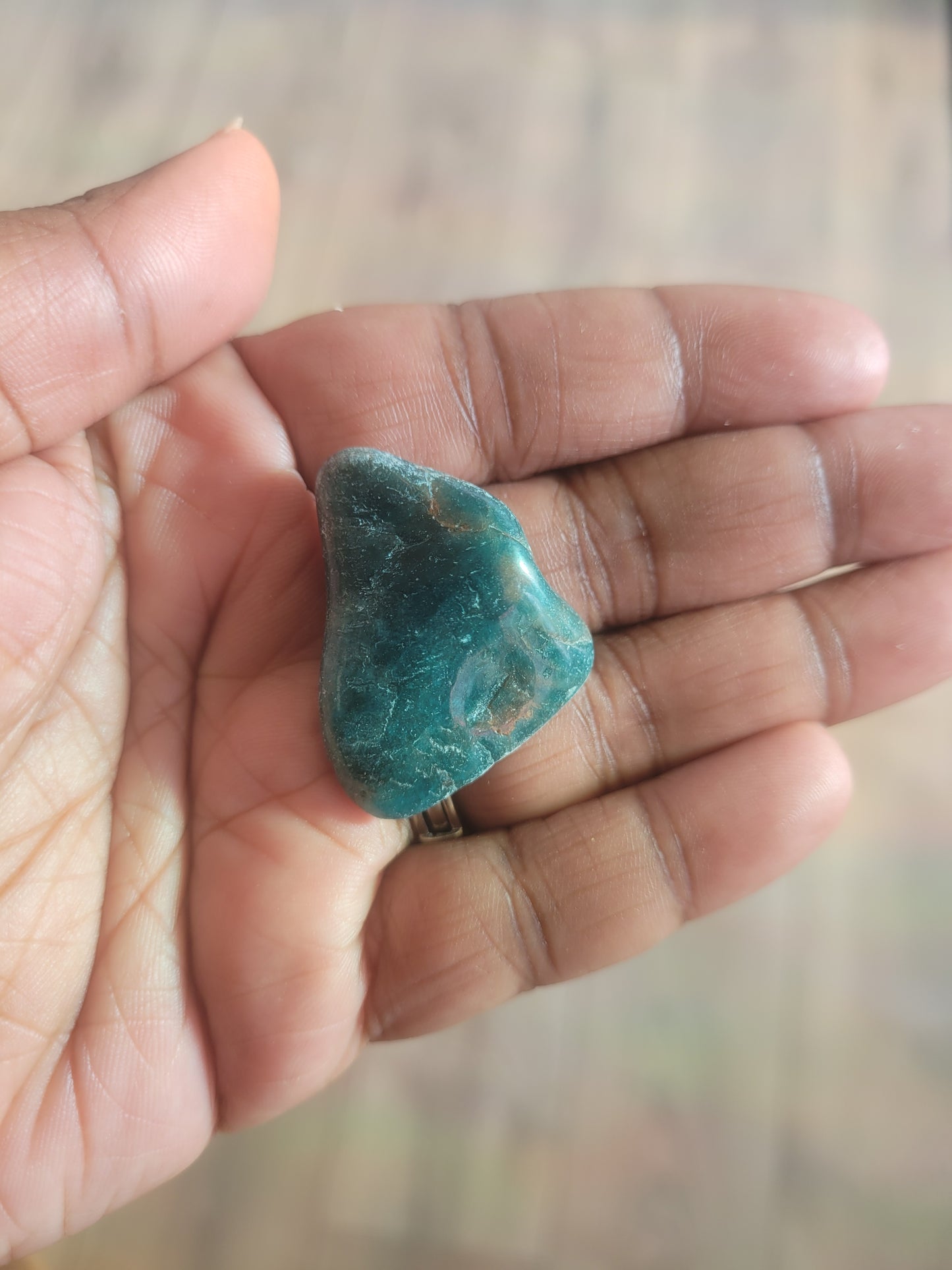 Tumbled- Madagascar Blue Apatite (Dark)