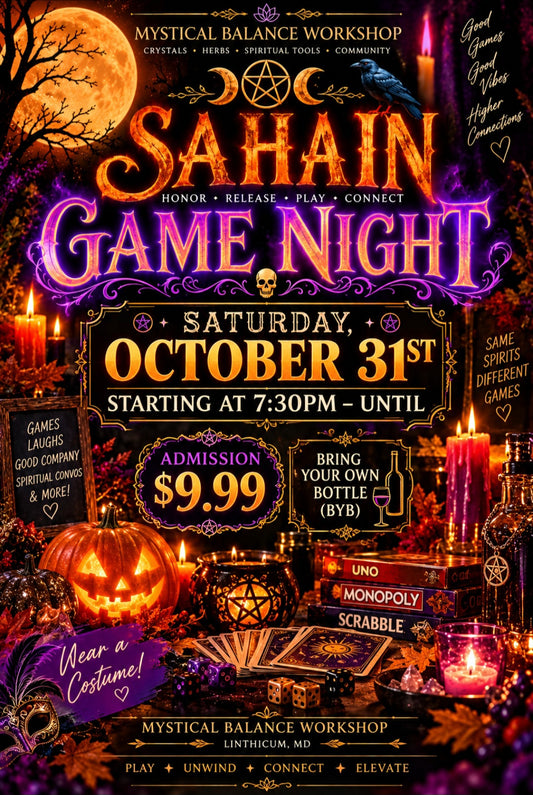 Sip and Play Game Night- Saturday October 31