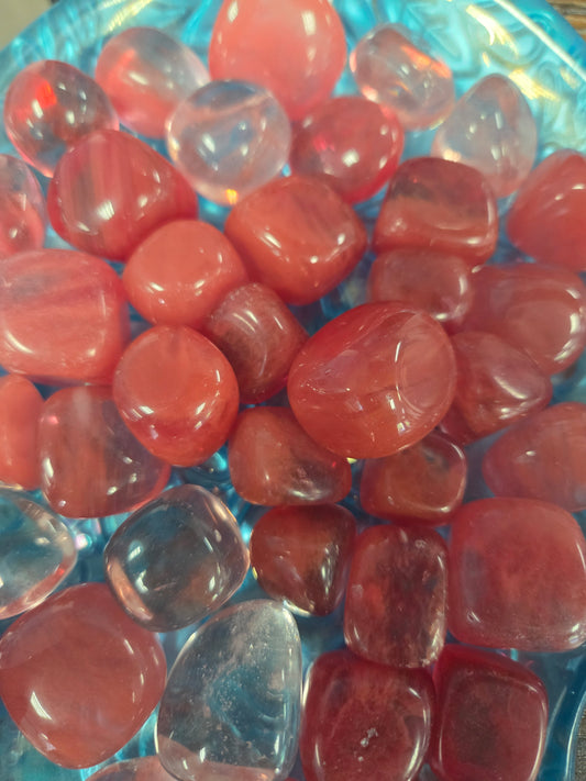 Tumbled- Watermelon Quartz