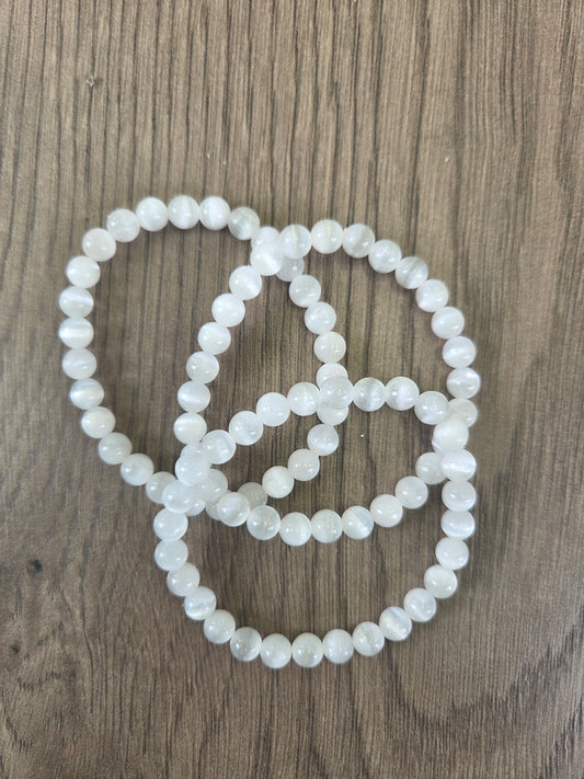 Bracelet- Selenite 6mm