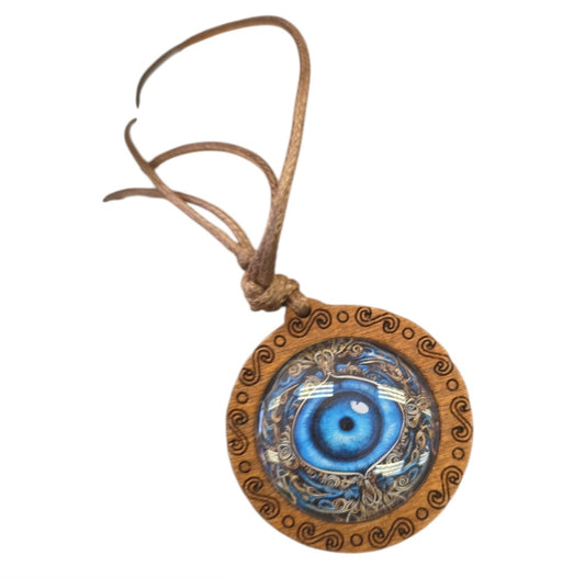 Necklace- Magick-in-Wood Evil Eye Necklace