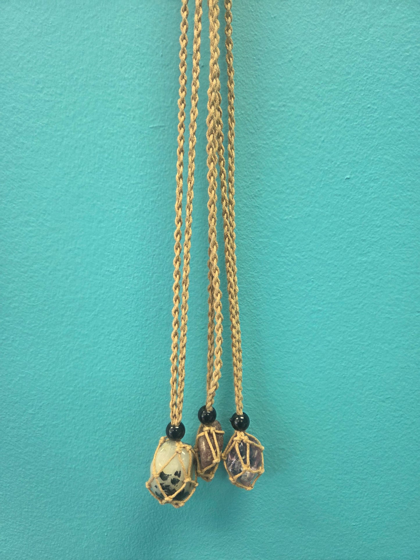 Necklace- Beige Fishnet Crytal Necklace (Mystery Pick)