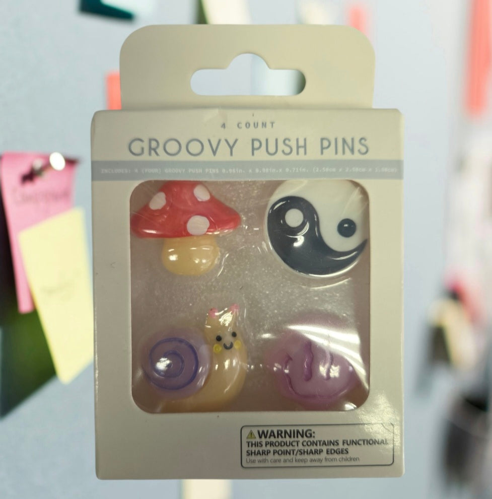 Miscellaneous- Groovy Push Pins