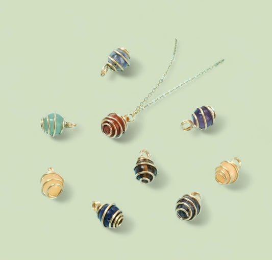 Pendulum Necklaces- Pendulum Balls with Gold Plated Chain