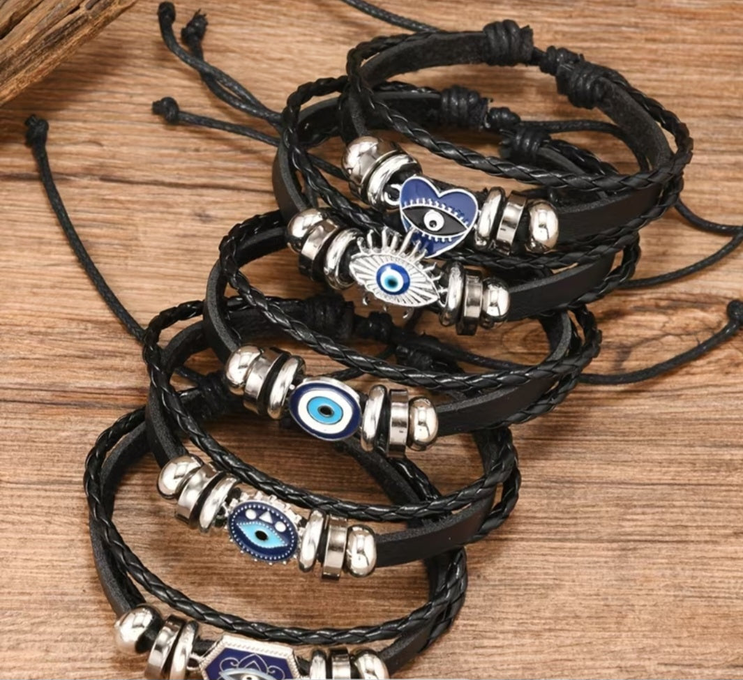 Bracelet- Magick-n- Fabric Evil Eye Charm