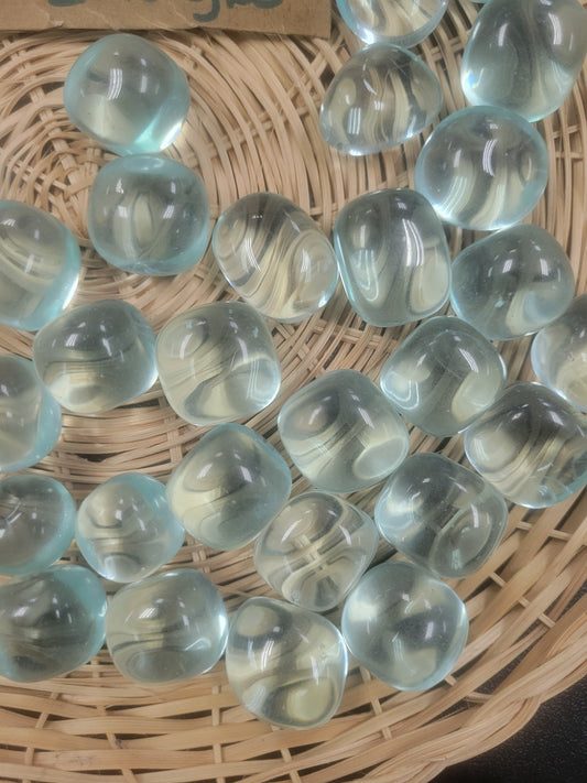 Tumbled- Aqua Obsidian