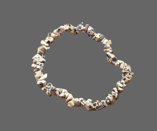 Bracelet- Dalmatian Jasper Chip Bracelet