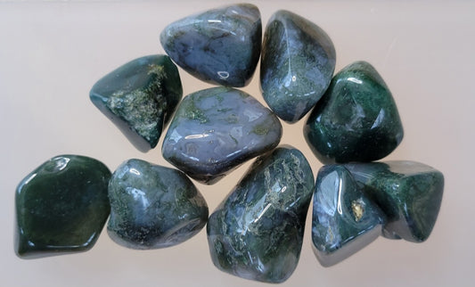 Tumbled - Green Moss Agate